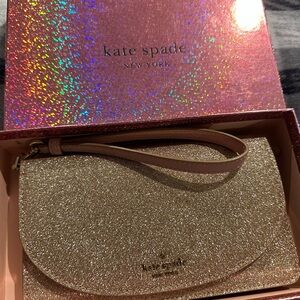 Kate Spade Sparkling Gold Wristlet